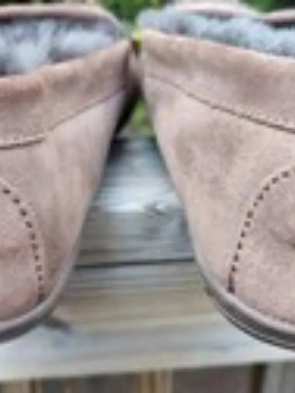 LL BEAN Wicked Good Moccasins Men's 11 Brown Suede Shearling Slippers 296508